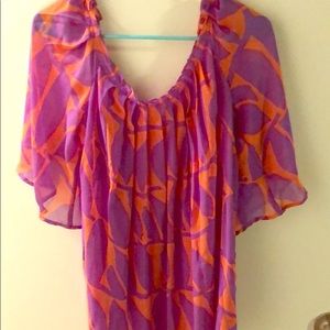 Flowy sheer beach like top